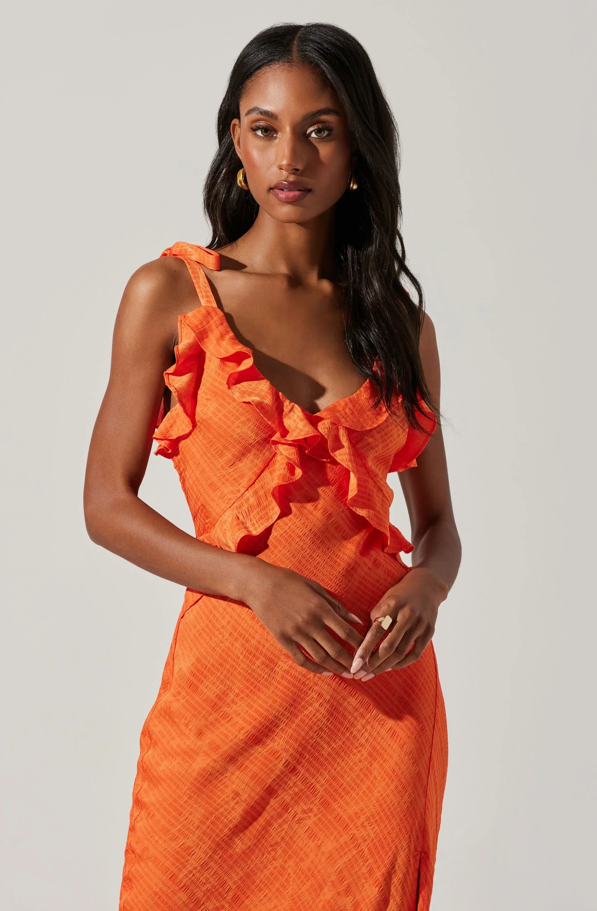 Sorbae Ruffle Maxi Dress