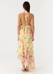 Strawberry Mimosa Maxi Dress - Lemon Soleil