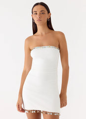 Rhiellie Strapless Mini Dress - White
