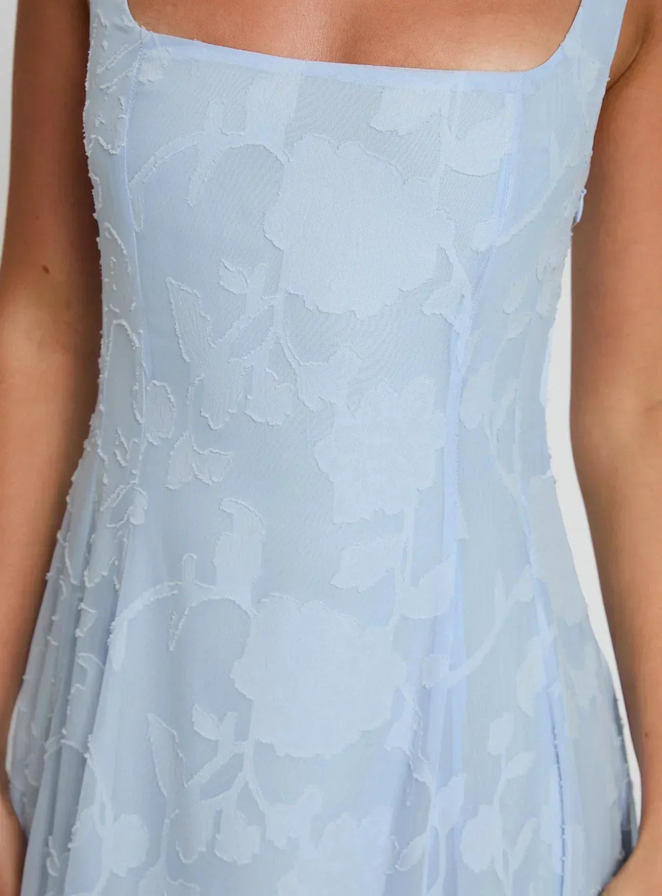 Margaux Burnout Maxi Dress Blue