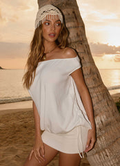 Leighken Knit Mini Dress - White