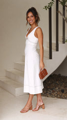 Siren Midi Dress - White